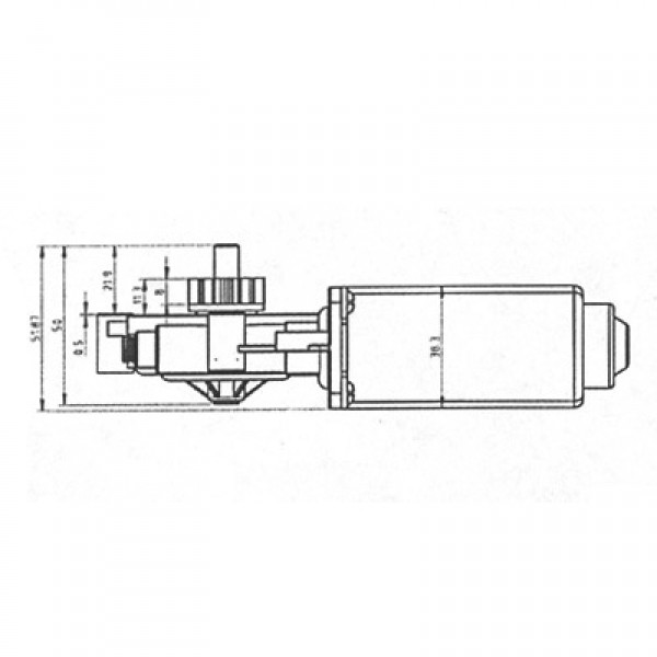 24 Volt D.C. Motor R.H. (9 Teeth 39mm Diameter)