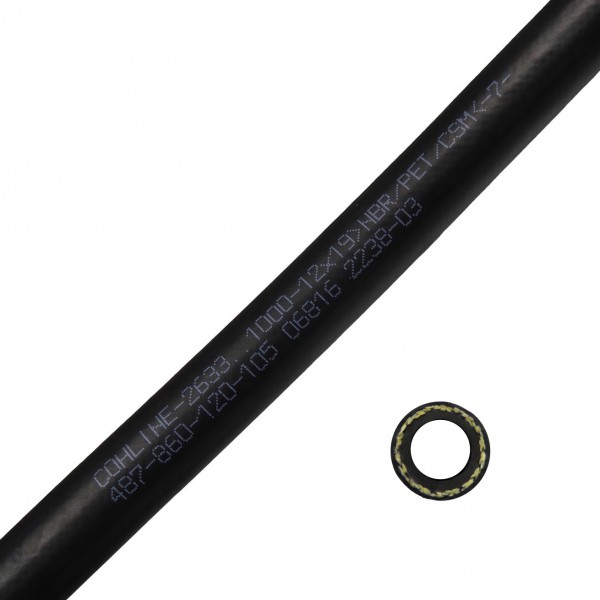 SMOOTH RUBBER OIL PRESSURE HOSE M12X19