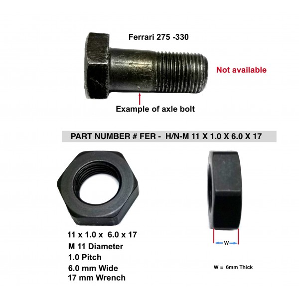 FERRARI AXLE HEX NUT