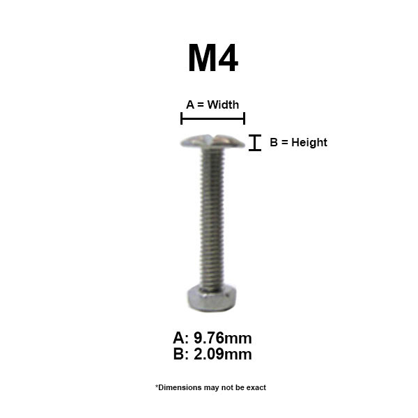 M04X16 STAINLESS LOW ITALIAN SLOT MACHINE SCREW 