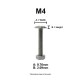 M04X20 STAINLESS LOW ITALIAN SLOT MACHINE SCREW 