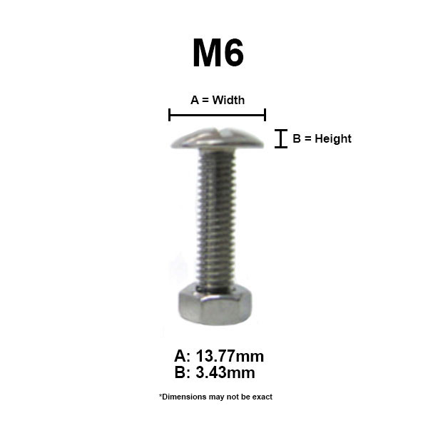 M06X20 STAINLESS LOW ITALIAN SLOT MACHINE SCREW 