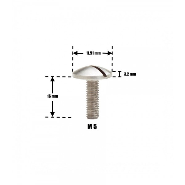 UNPOLISHED SLOT STAINLESS STEEL M05X16