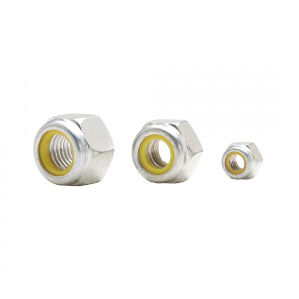 SHORT NYLOCK YELLOW INSERT NUT - M08X1.0