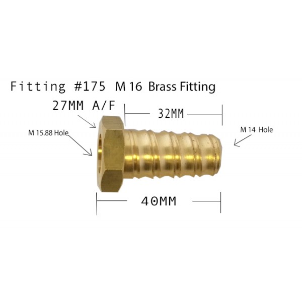 #175 BRONZE FITTING M16