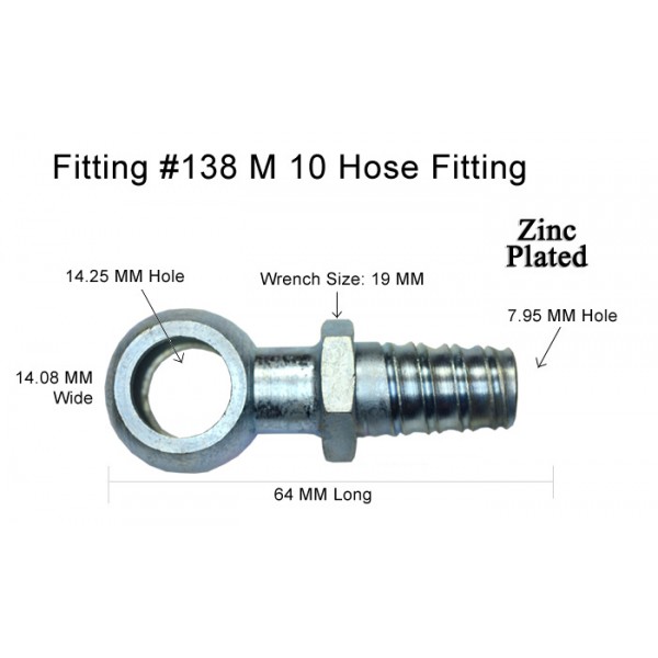 #138 HOSE FITTING M10