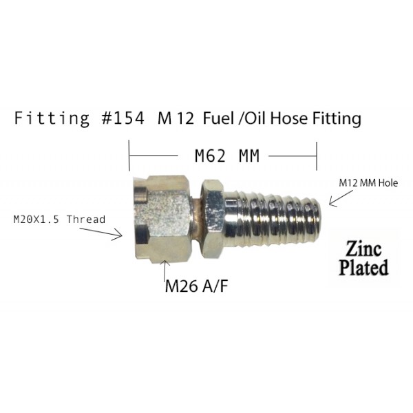 #154 FUEL/OIL FITTING M14