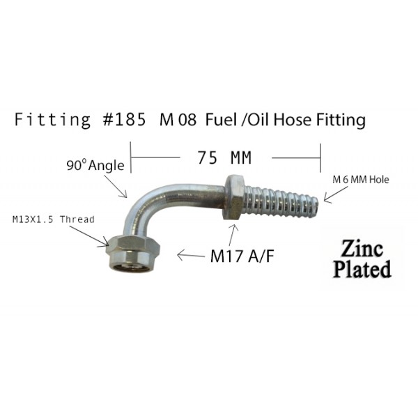 #185 FUEL/OIL FITTING M08