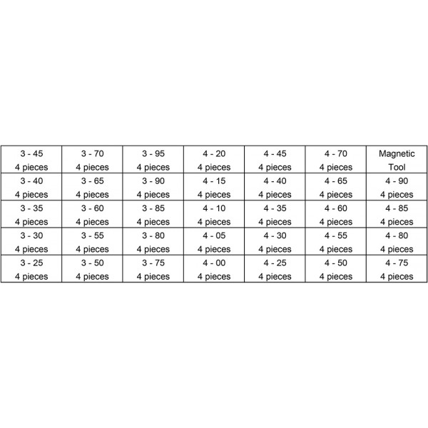 33MM 2V SHIM KIT 136 PCS.